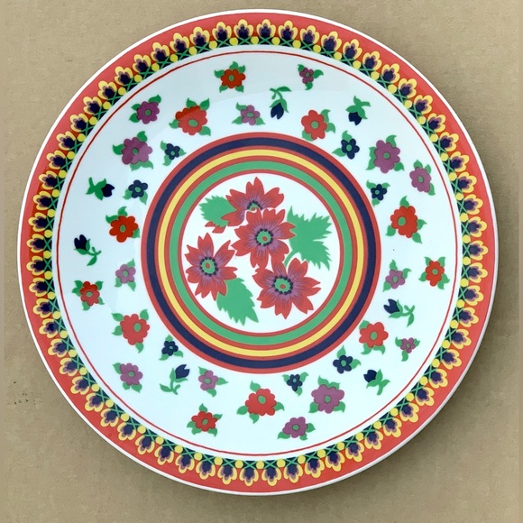 Mid Century Vintage Heinrich Germany 13” Round Floral Pattern Serving Plate - Picture 2 of 16